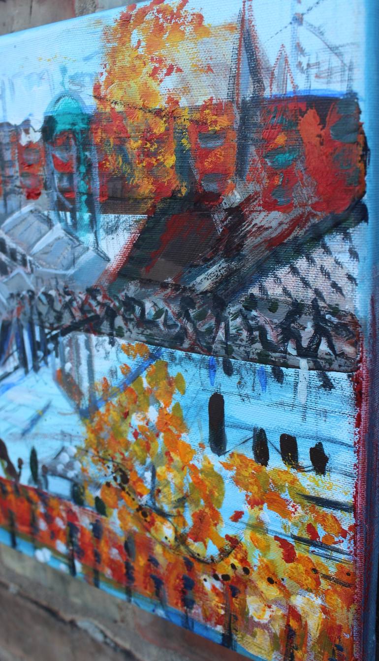 Original Impressionism Cities Painting by Emily Puetter