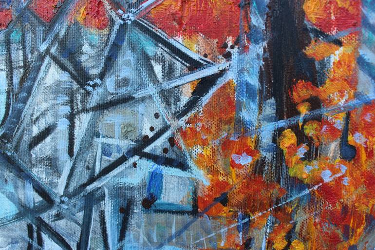Original Abstract Cities Painting by Emily Puetter