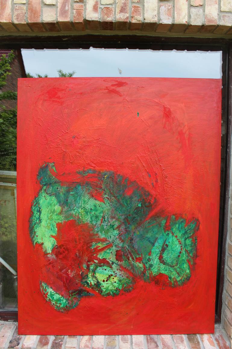 Original Abstract Expressionism Animal Painting by Emily Puetter