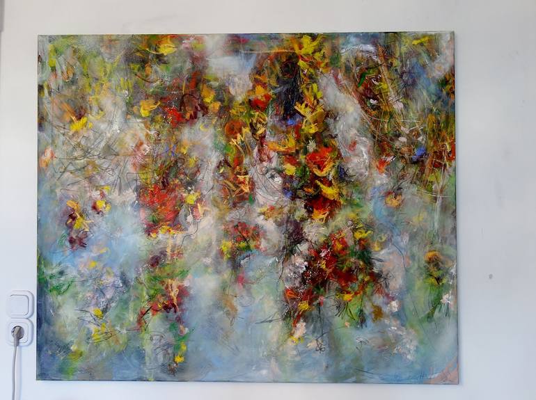 Original Abstract Expressionism Floral Painting by Emily Puetter