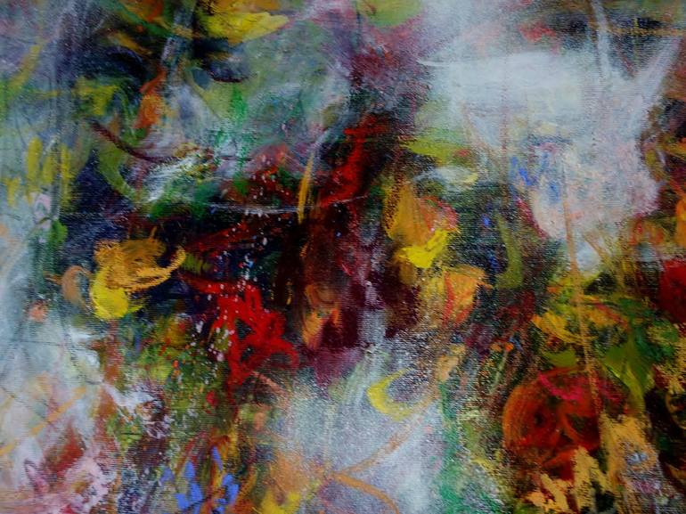 Original Abstract Expressionism Floral Painting by Emily Puetter