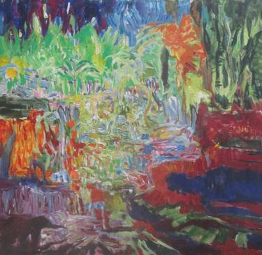 Original Abstract Expressionism Floral Painting by StéPhane Olivier