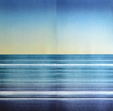 Print of Abstract Seascape Printmaking by Marija Andjelkovic