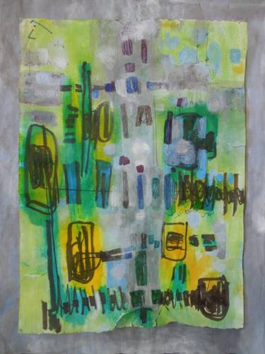 Original Abstract Mixed Media by Lyde Zavaleta