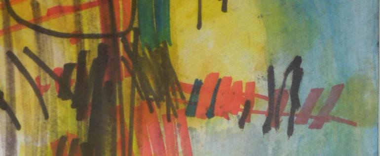 Original Abstract Mixed Media by Lyde Zavaleta