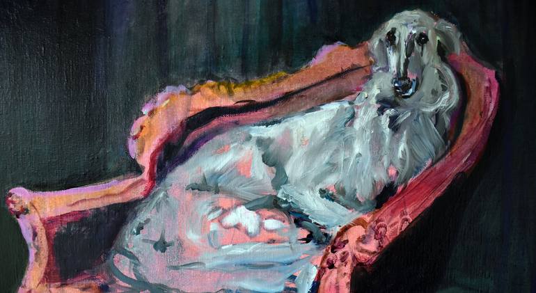 Original Dogs Painting by Mieke Jonker