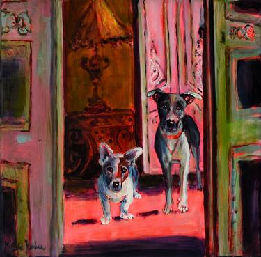 Print of Figurative Dogs Paintings by Mieke Jonker