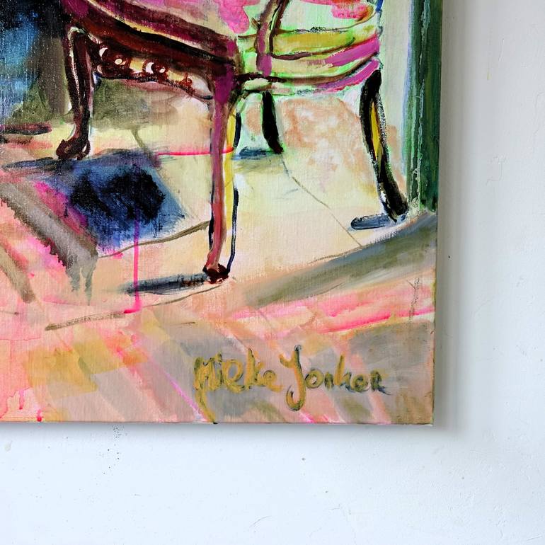 Original Figurative Interiors Painting by Mieke Jonker