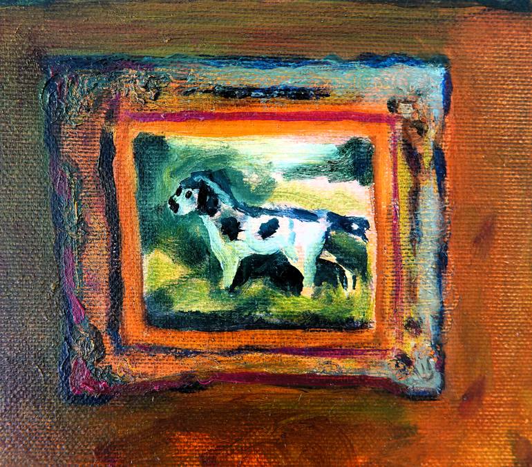 Original Figurative Dogs Painting by Mieke Jonker