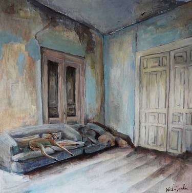 Original Figurative Interiors Paintings by Mieke Jonker