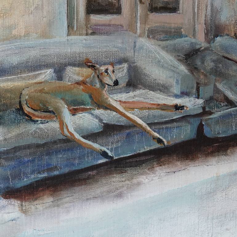 Original Figurative Interiors Painting by Mieke Jonker