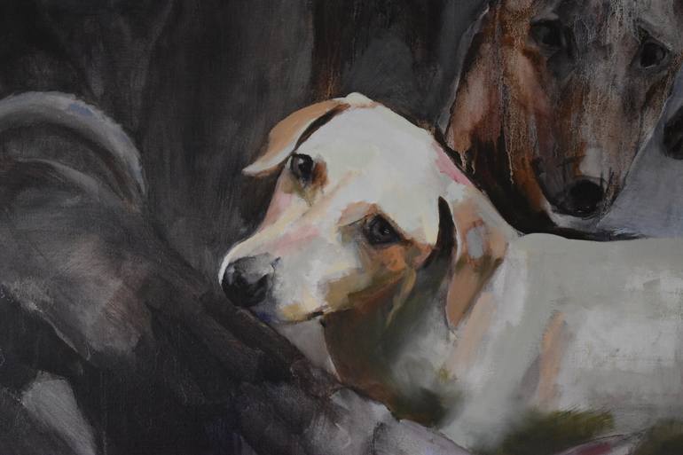 Original Other Dogs Painting by Mieke Jonker