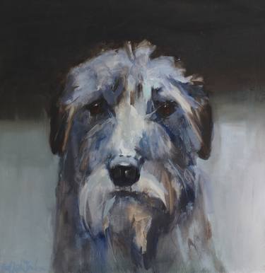 Original Figurative Dogs Paintings by Mieke Jonker