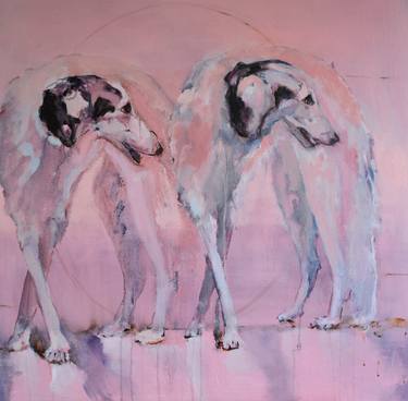Original Dogs Paintings by Mieke Jonker
