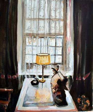 Print of Figurative Interiors Paintings by Mieke Jonker