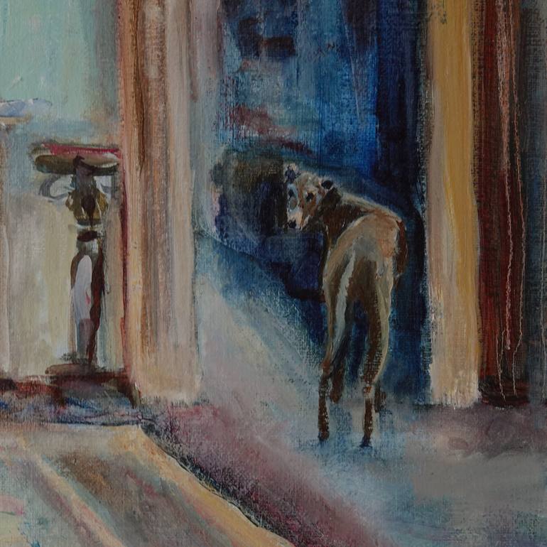 Original Figurative Interiors Painting by Mieke Jonker