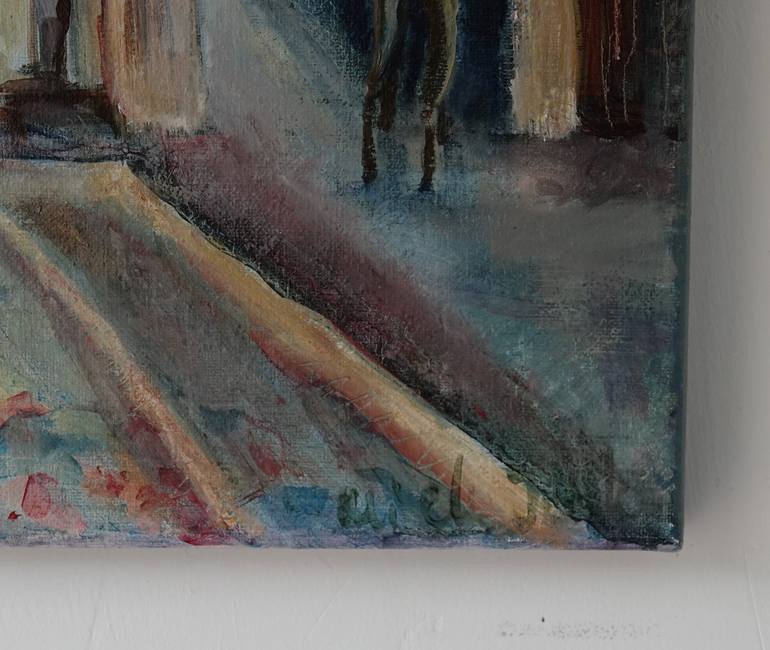 Original Figurative Interiors Painting by Mieke Jonker