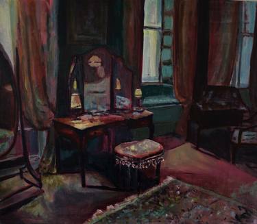 Original Figurative Interiors Paintings by Mieke Jonker