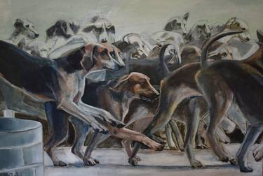 Original Figurative Animal Paintings by Mieke Jonker