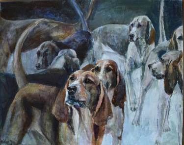 Original Dogs Paintings by Mieke Jonker