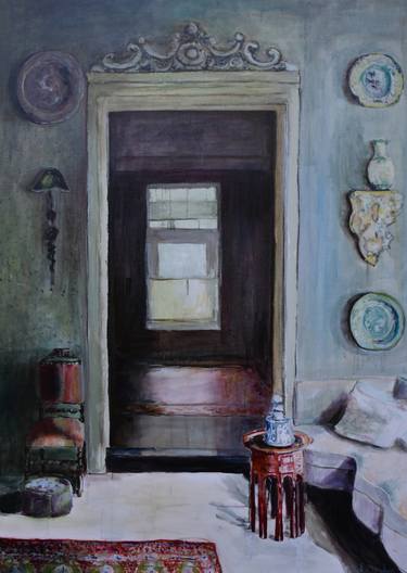 Print of Figurative Interiors Paintings by Mieke Jonker