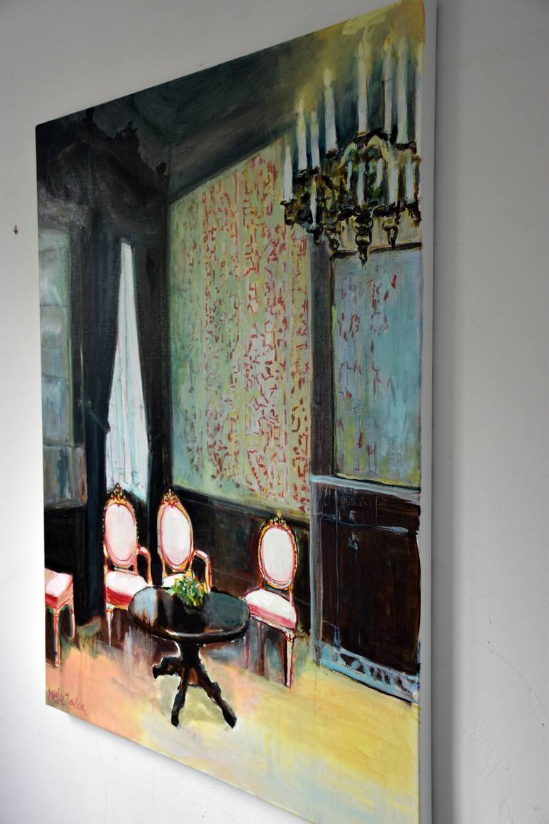 Original Fine Art Interiors Painting by Mieke Jonker