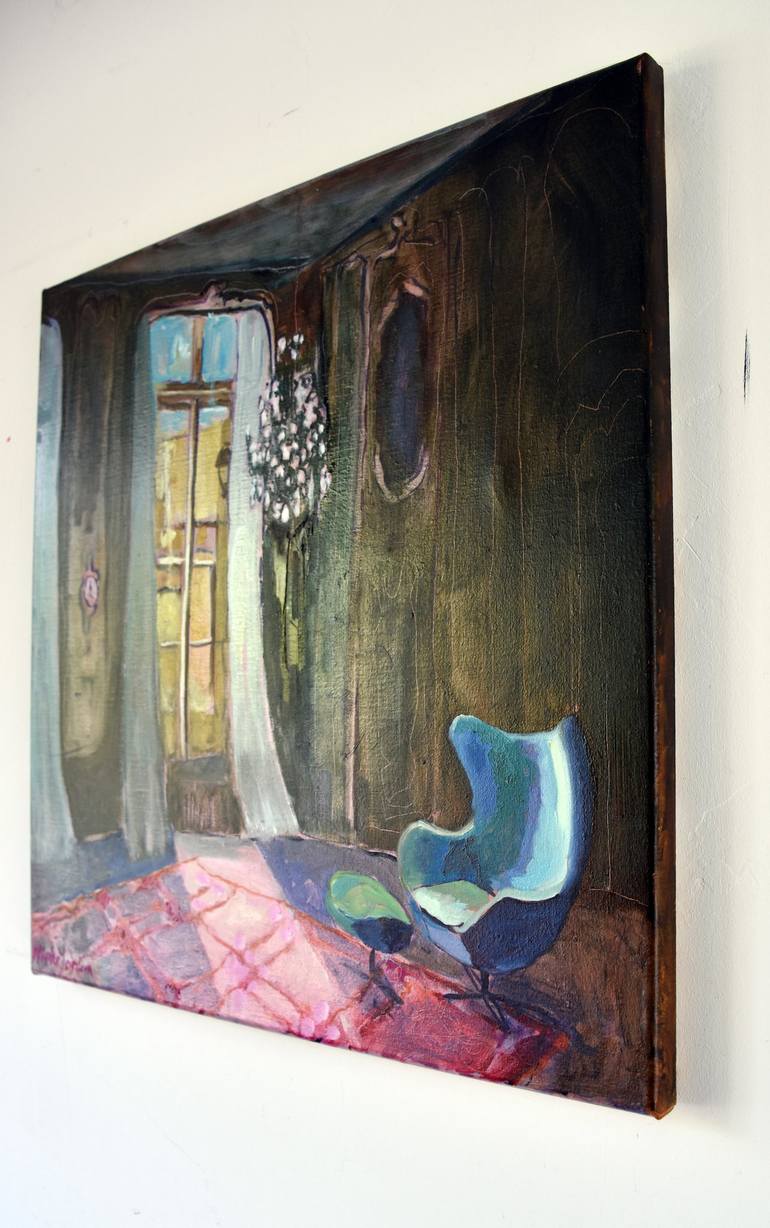 Original Figurative Interiors Painting by Mieke Jonker