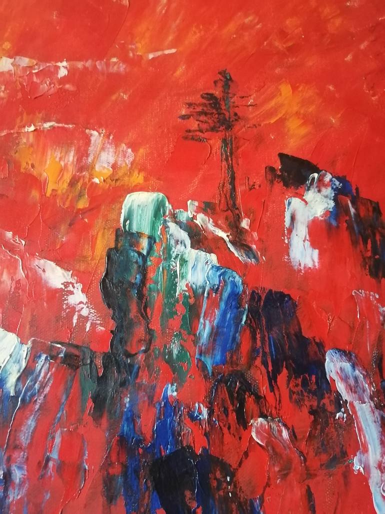 Original Expressionism Landscape Painting by Galina Kolomenskaya