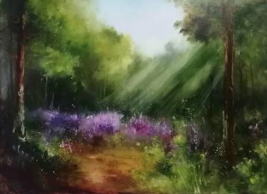 Original Expressionism Landscape Painting by Galina Kolomenskaya