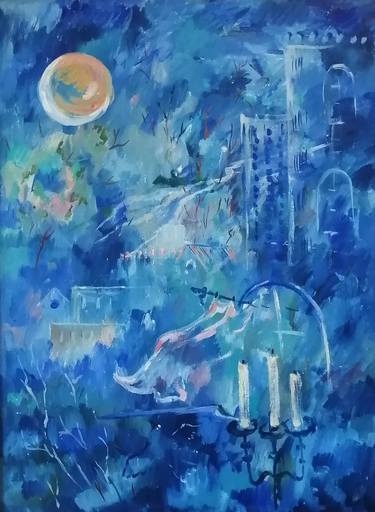 Original Abstract Expressionism Abstract Painting by Galina Kolomenskaya