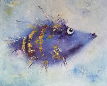 Print of Expressionism Fish Paintings by Galina Kolomenskaya