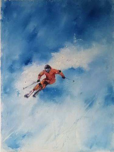 Original Expressionism Sport Paintings by Galina Kolomenskaya