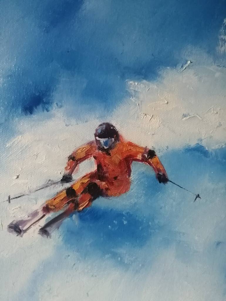 Original Expressionism Sport Painting by Galina Kolomenskaya