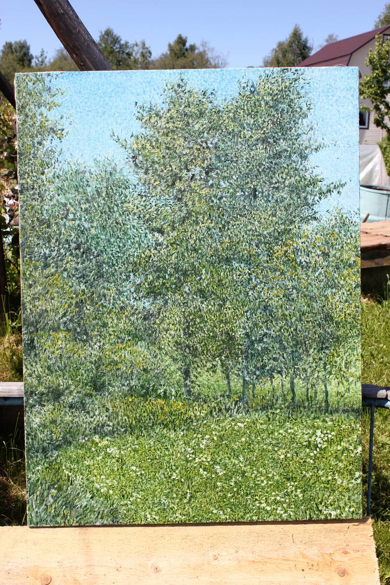 Original Impressionism Tree Painting by Andrey Efimov