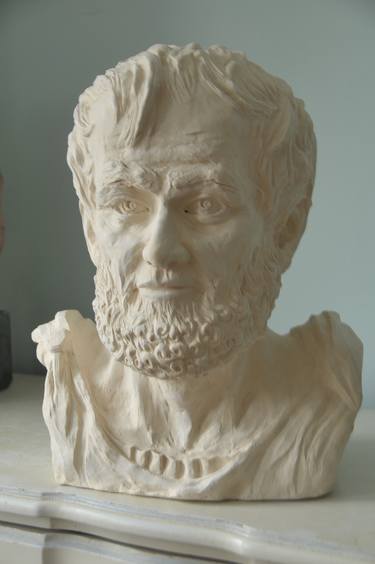 Aristotle Original Bisque Bust - Ancient Sculpture Greek Philosopher thumb