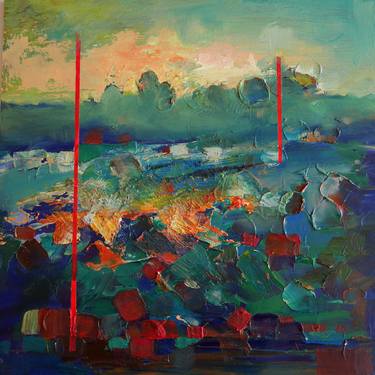 Original Abstract Expressionism Landscape Paintings by Elena Putley