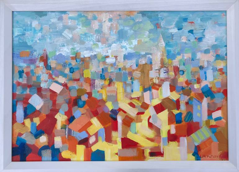 Original Abstract Expressionism Landscape Painting by Elena Putley