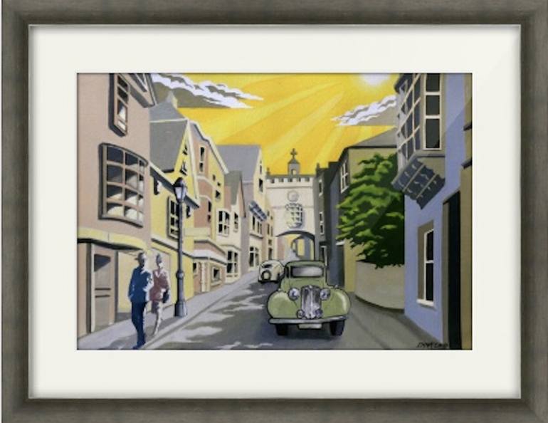Original Art Deco Travel Painting by Emma Childs
