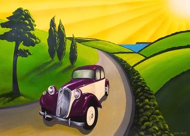 Print of Art Deco Automobile Paintings by Emma Childs