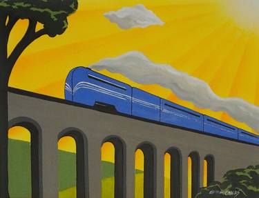 Print of Train Paintings by Emma Childs