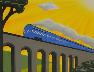 Train Posters Art Deco Paintings For Sale Saatchi Art