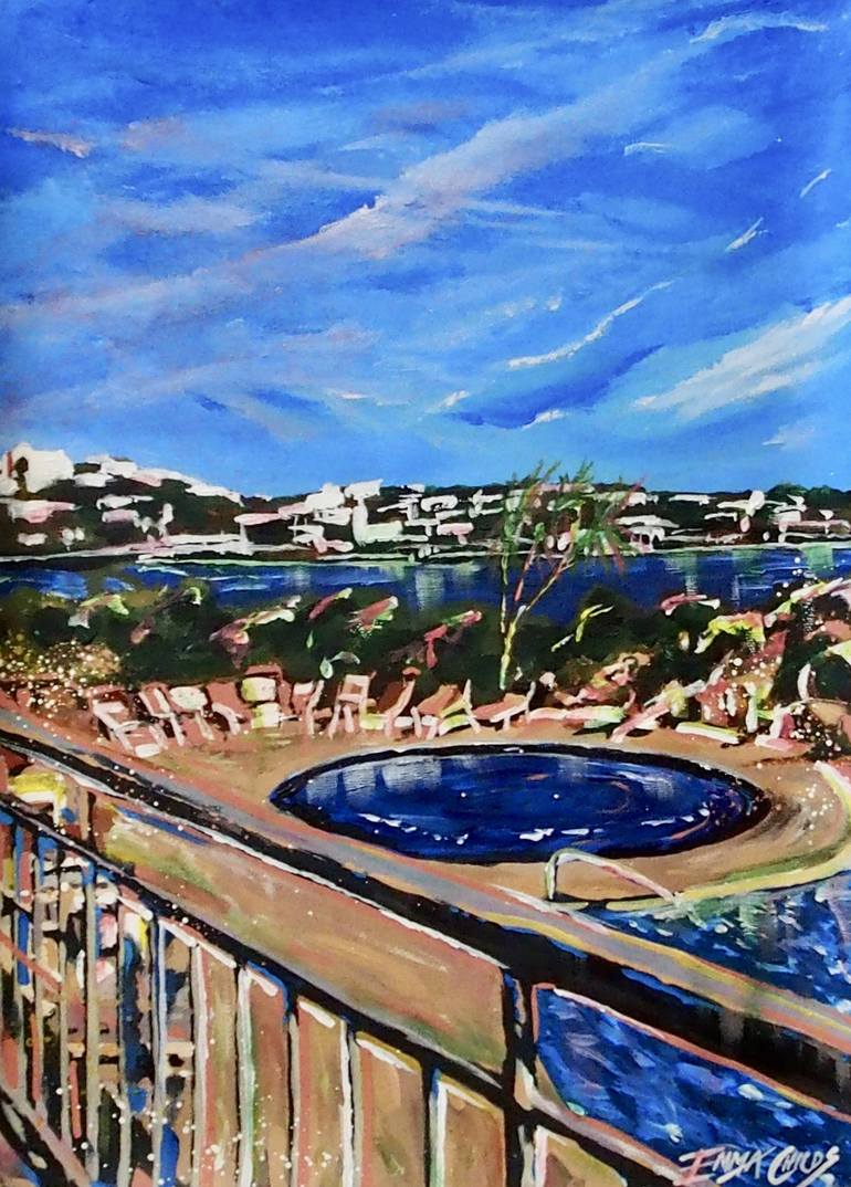 View From The Grand Hotel Torquay Painting by Emma Childs | Saatchi Art