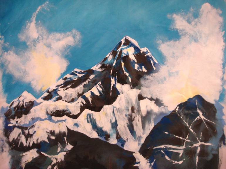 Grand Mount Everest Painting By Jorge Herrera 