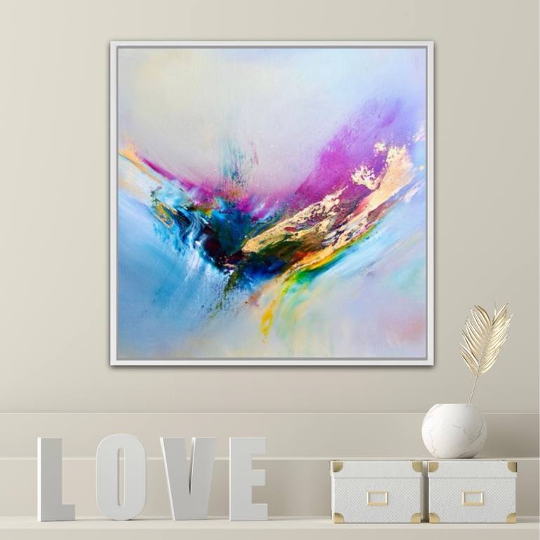 Original Abstract Expressionism Abstract Painting by Mira Corbova