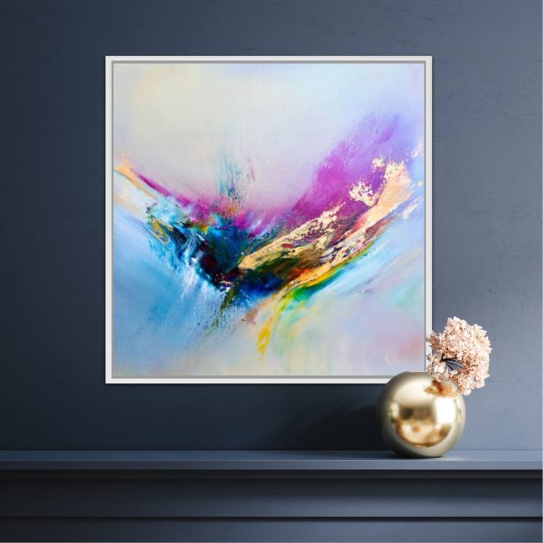 Original Abstract Expressionism Abstract Painting by Mira Corbova