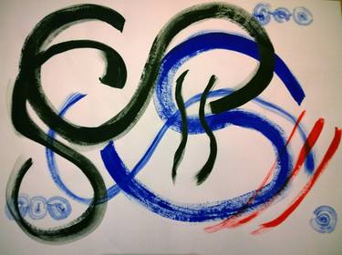 Print of Abstract Calligraphy Drawings by Vayran yager