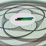 Angle view of the center of drawing with pigment ink artist pens.