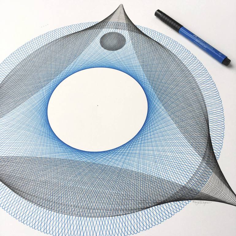 Original Minimalism Geometric Drawing by Mary Wagner
