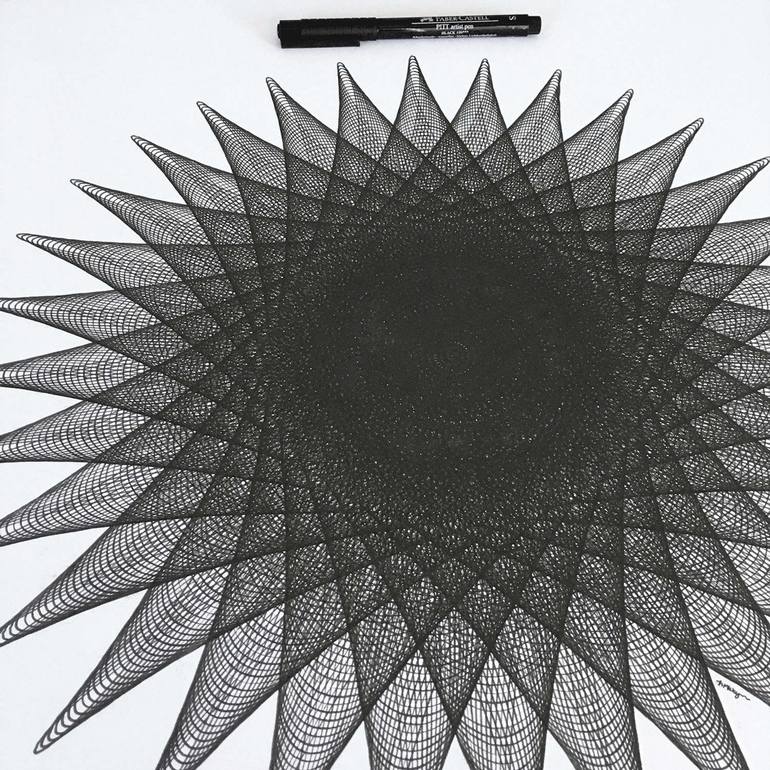 Original Geometric Drawing by Mary Wagner