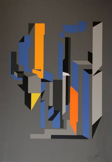 Print of Abstract Geometric Paintings by Tiago Bielfeldt